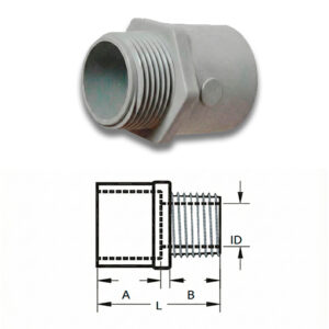 Adaptador Macho PVC SCH 40 1" certificación UL
