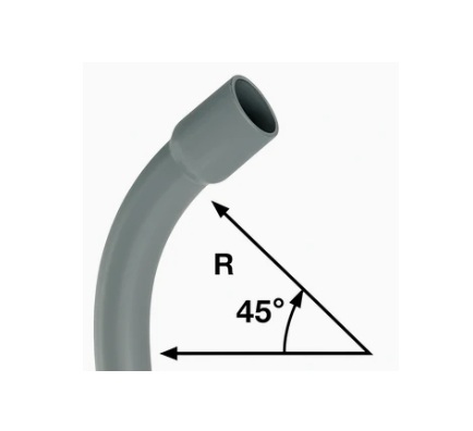 Codos Conduit PVC SCH 40 Ángulo de inclinación de 30°